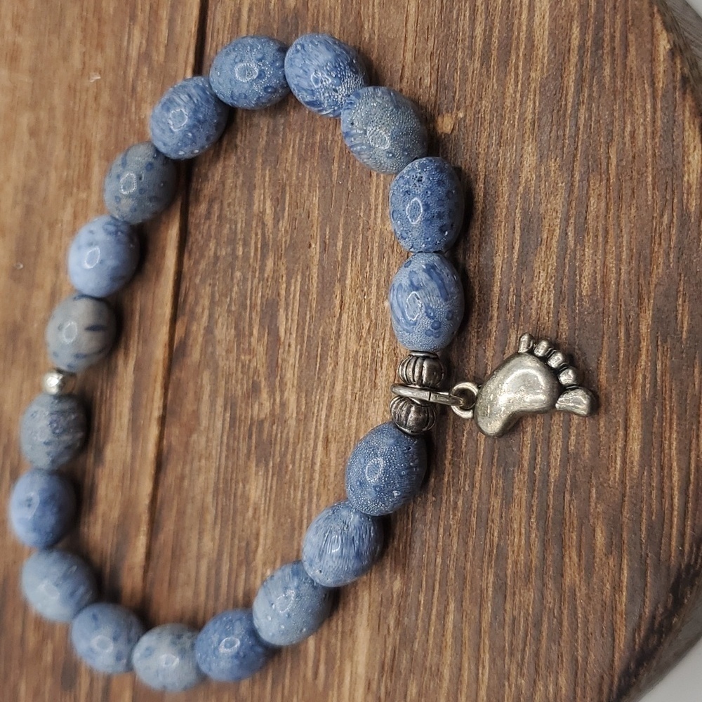 Sterling foot B2508 lapis lazuli all natural bracelet elements